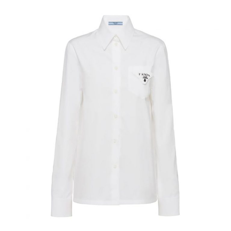 Prada Women Jersey Dress The Asymmetrical Design-White