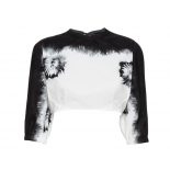 Prada Women Printed Poplin Crop Top-White