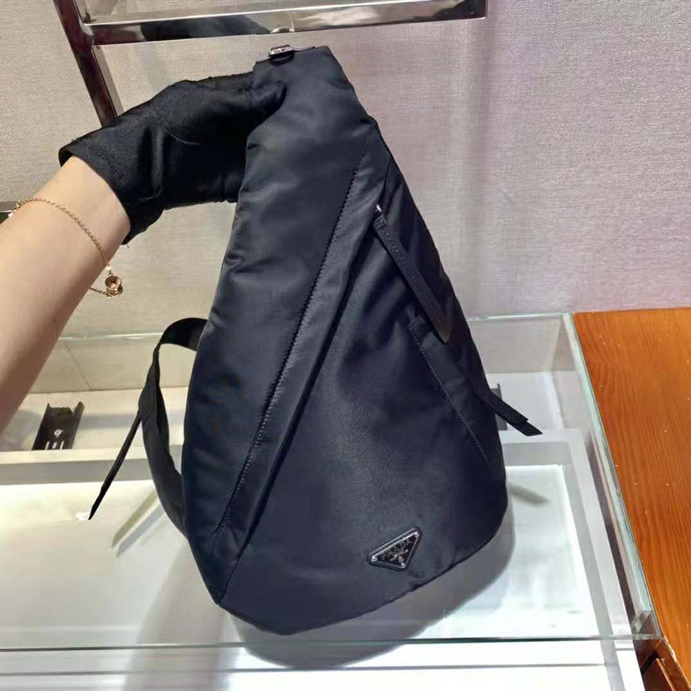 Prada Women Re-Nylon and Leather Backpack-Black 5 Prada Women Re-Nylon and Leather Backpack-Black - Image 5
