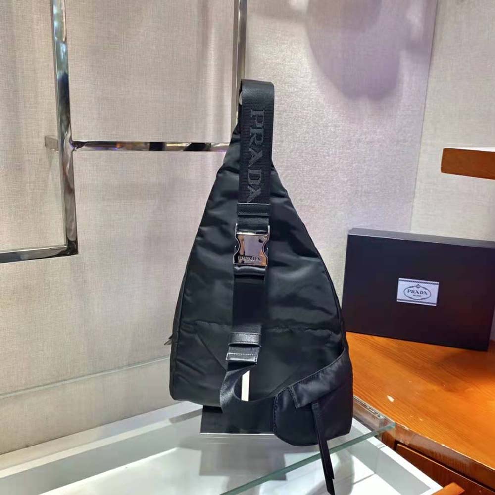 Prada Women Re-Nylon and Leather Backpack-Black 4 Prada Women Re-Nylon and Leather Backpack-Black - Image 4