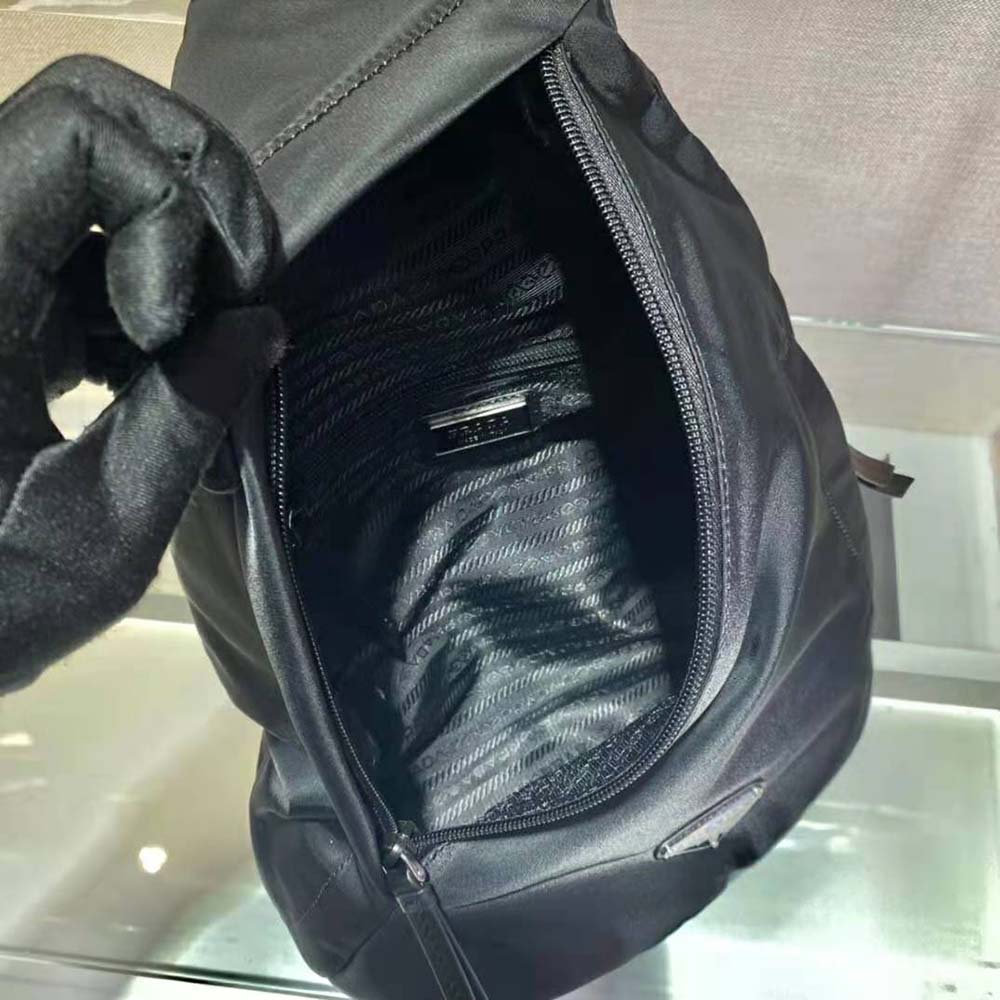 Prada Women Re-Nylon and Leather Backpack-Black 8 Prada Women Re-Nylon and Leather Backpack-Black - Image 8