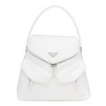 Prada Women Signaux Nylon and Leather Hobo Bag