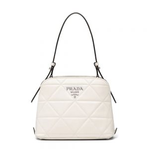 Prada Women Spectrum Small Leather Bag-White