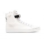 Prada Women Wheel Re-Nylon High-top Sneakers-White