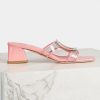 Roger Vivier Women Bikiviv Metal Buckle Mules in PVC-Pink