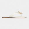 Roger Vivier Women Mini Broche Vivier Buckle Thong Mules in Leather-White