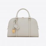 Saint Laurent YSL Women Lock Baby Duffle in Smooth Leather-white