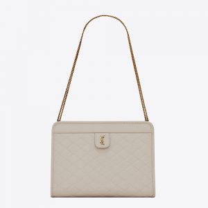 Saint Laurent YSL Women Victoire Baby Clutch in Leather-white