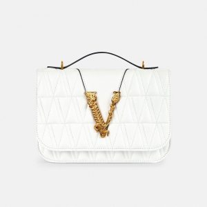 Versace Women Virtus Quilted Shoulder Bag