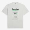 Balenciaga Women Dry Cleaning Boxy T-Shirt in White and Green Vintage Jersey 5 Balenciaga Women Dry Cleaning Boxy T-Shirt in White and Green Vintage Jersey