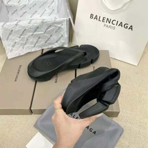 Balenciaga Women Mold Thong Sandal in Black