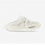 Balenciaga Women Track Mule in White Mesh and Nylon