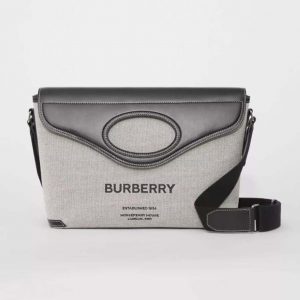 Burberry Men Horseferry Print Canvas Pocket Messenger Bag