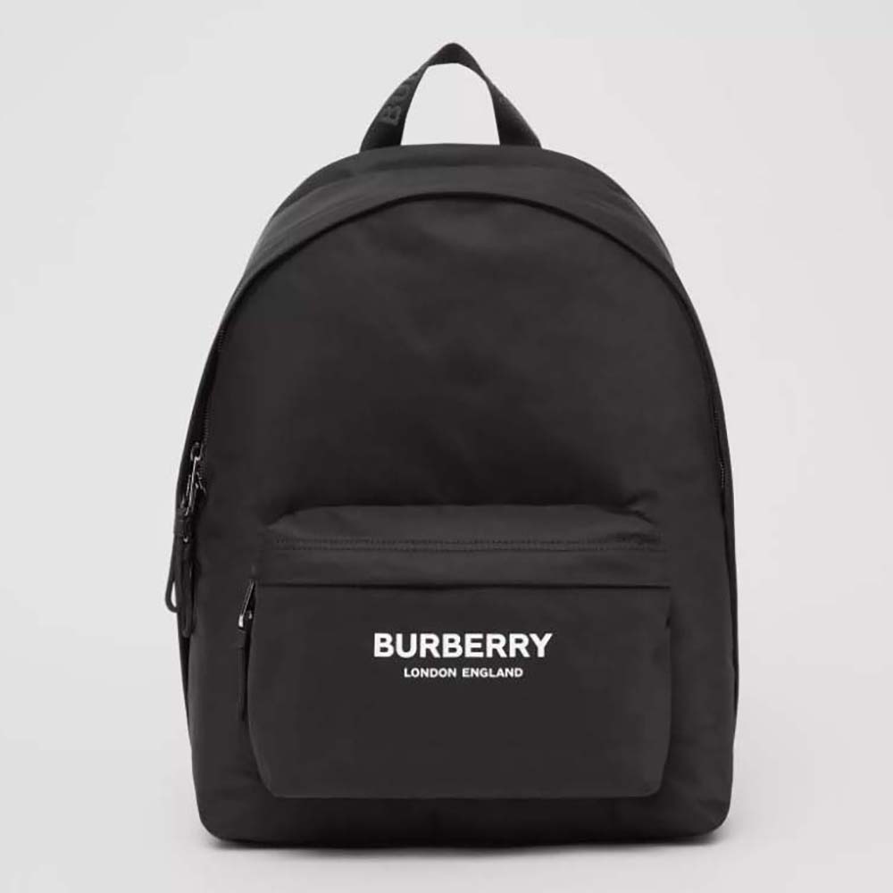 新品　バーバリー　リュック　LOGO PRINT ECONYL Burberry Men Logo Print ECONYL Backpack-Black