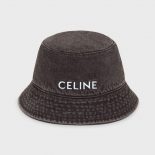 Celine Women Bucket Hat in Denim-Black