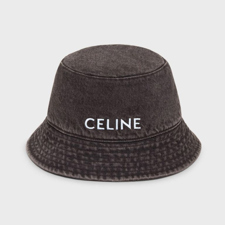 Celine Women Bucket Hat in Denim-Blue