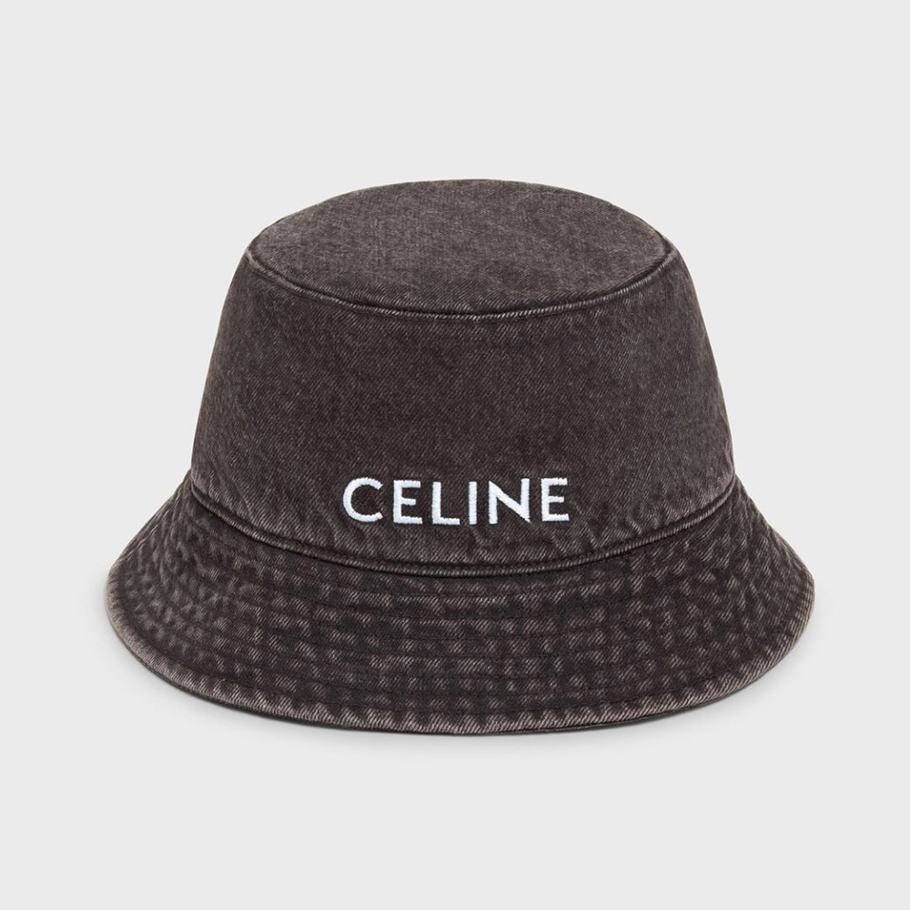 celine black bucket hat