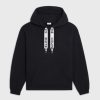 Celine Women Loose Celine Sweatshirt in Cotton Fleece-Black