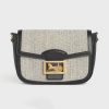 Celine Women Medium Sulky Bag in Textile and Calfskin