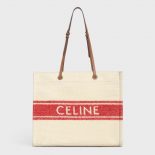 Celine Women Squared Cabas Celine in Plein Soleil Textile and Calfskin