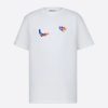 Dior Men Oversized Dior and Kenny Scharf T-shirt White Cotton Jersey