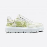 Dior Women Addict Sneaker Lime Toile de Jouy Technical Fabric