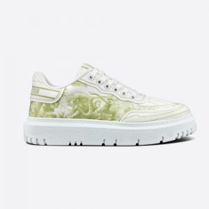 Dior Women Addict Sneaker Lime Toile de Jouy Technical Fabric
