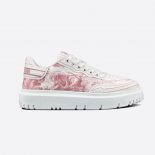 Dior Women Addict Sneaker Raspberry Toile de Jouy Technical Fabric
