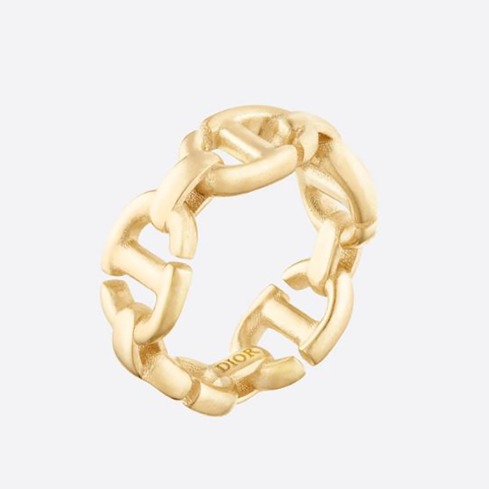 Dior Women CD Navy Ring Gold-Finish Metal