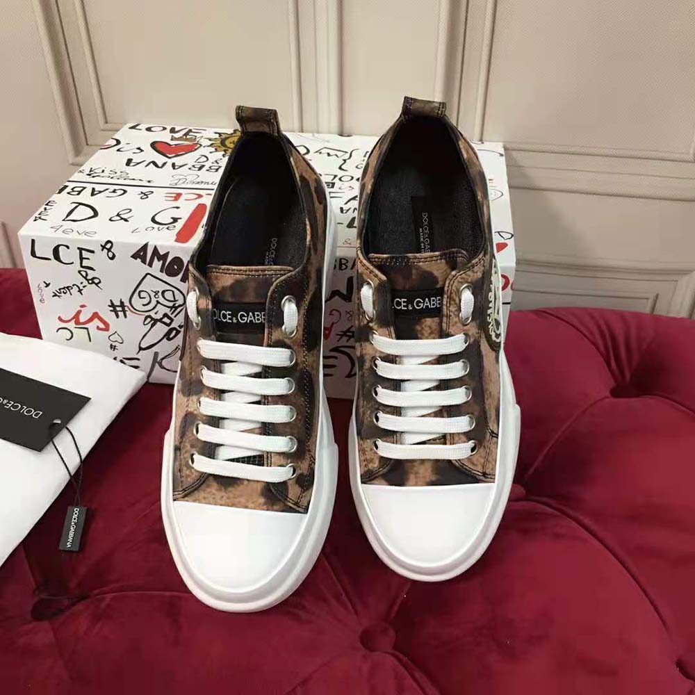 Dolce & gabbana leopard clearance print sneakers