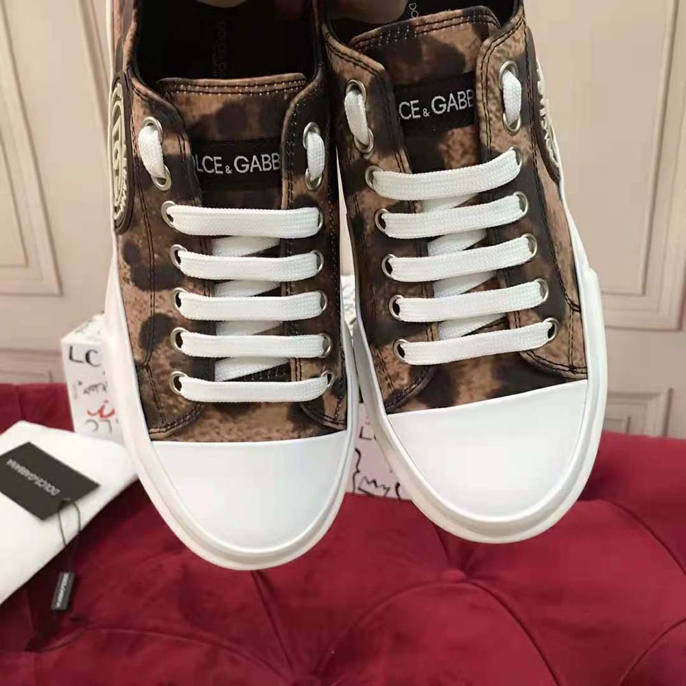 Dolce & gabbana outlet leopard print sneakers