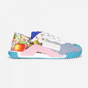 Dolce Gabbana D&G Women Patchwork Fabric NS1 Slip-on Sneakers