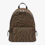 Fendi Women Backpack in Brown FF Vertigo Fabric