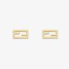 Fendi Women Baguette Gold-color Earrings