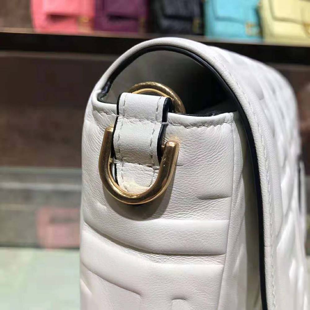 Fendi Women Iconic Large Baguette Leather Bag-White 3 Fendi Women Iconic Large Baguette Leather Bag-White - Image 3