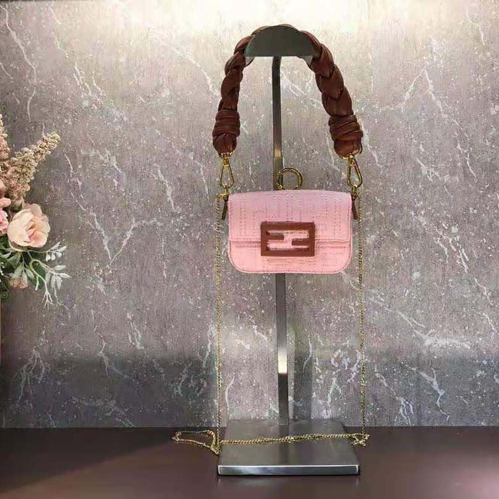 Auth Fendi Versace Collaboration Nano Baguette Women's Nylon