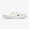 Fendi Women Reflections White Stretch Lace Slides