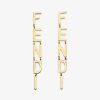 Fendi Women Signature Gold-color Earrings 12 Fendi Women Signature Gold-color Earrings