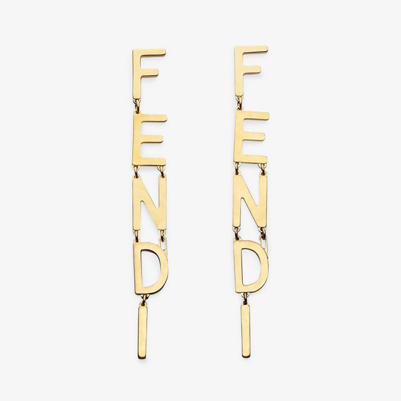 Fendi Women Baguette Goldcolor Earrings
