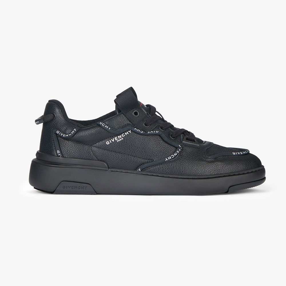 Givenchy Men Wing Low Sneakers in Satin-Black