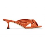 Jimmy Choo Women Avenue 50 Latte Nappa Leather Mules-Orange