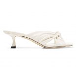 Jimmy Choo Women Avenue 50 Latte Nappa Leather Mules-White