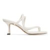 Jimmy Choo Women Cape 70 White Nappa Leather Thong Mules