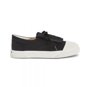 Loewe Women Anagram Flap Sneaker in Canvas-Black