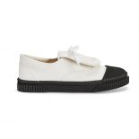 Loewe Women Anagram Flap Sneaker in Canvas-White