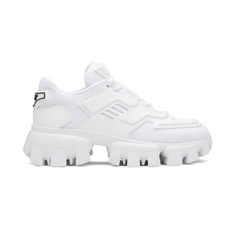 PRADA 26S CLOUDBUST THUNDER SNEAKERS 60MM IN NAVY BLUE MESH FABRIC