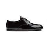 Prada Women Naplak Leather Laced Shoes-Black