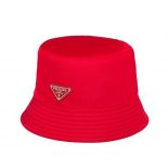 Prada Women Nylon Bucket Hat Decorated with the Triangle Logo