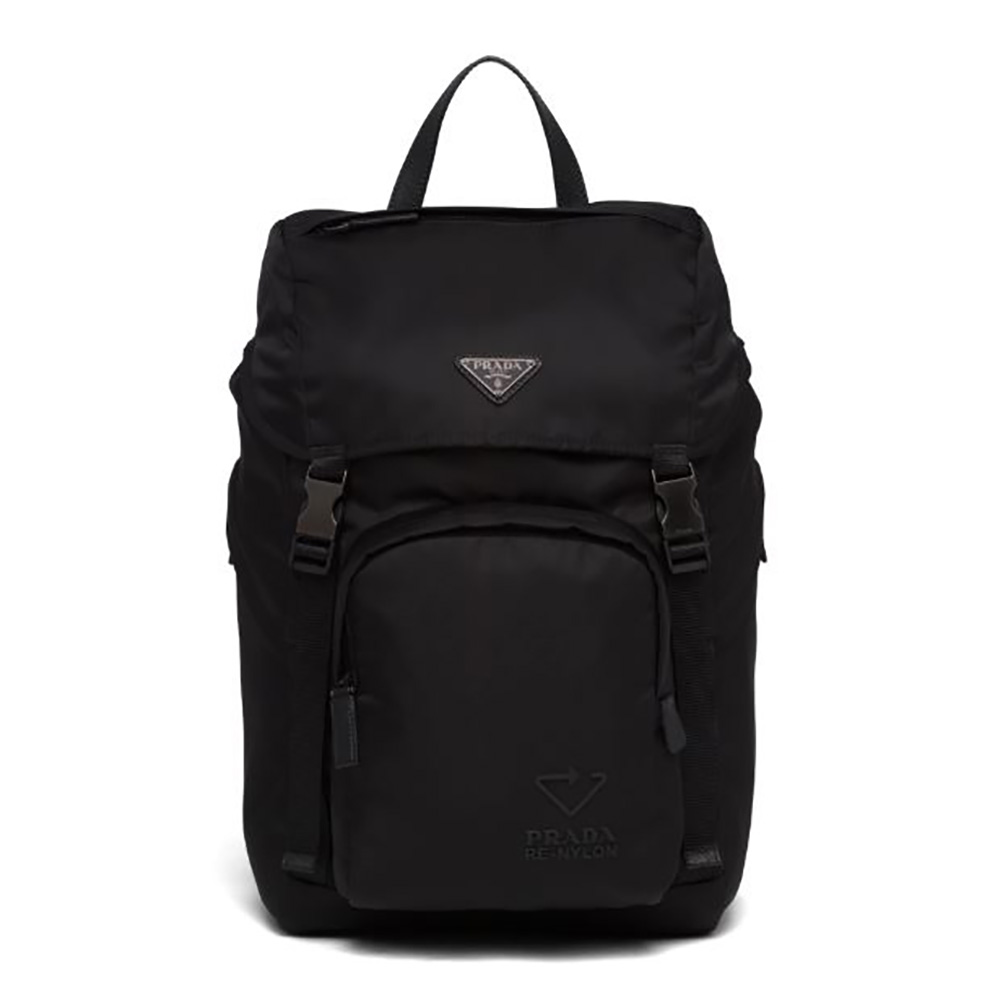 nylon and saffiano leather backpack