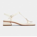 Roger Vivier Women Bikiviv' Metal Buckle Sandals in Leather-Silver